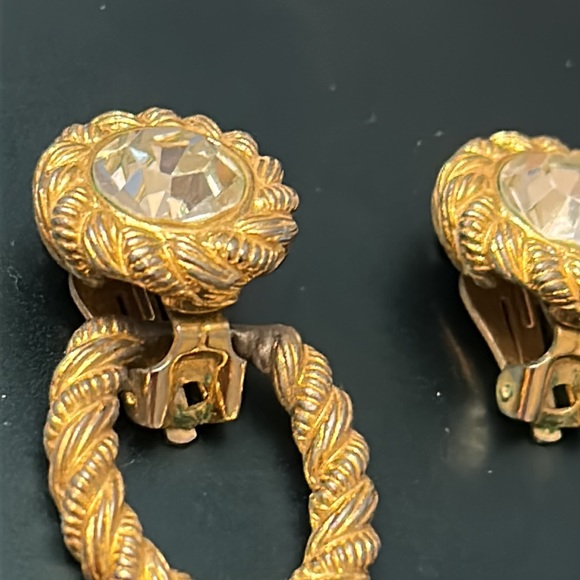 Vintage Premier USA 2 pair clip earrings adjustable stud/dangle interchangeable - Picture 4 of 11